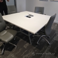 White Square Boardroom Conference Meeting Table 60" x 60" White Square Boardroom Conference Meeting Table 60" x 60"
